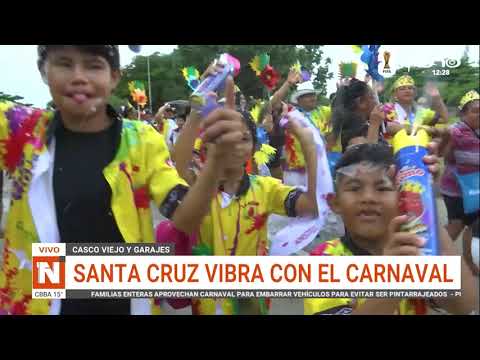 2DO DÍA DE CARNAVAL: PANORAMA EN CALLES DE SANTA CRUZ