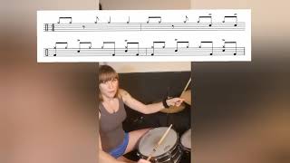 &quot;Honky Tonk Woman&quot; Beat with Cowbell, drum lesson for beginners. Mindee&#39;s mini drum lessons- #6