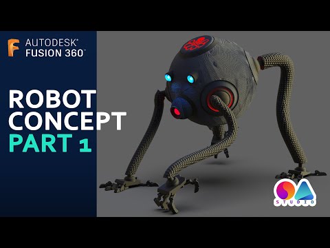 Fusion 360 (Ep 32) - Robot Concept 05 | Part 1 | Fusion360 + Keyshot
