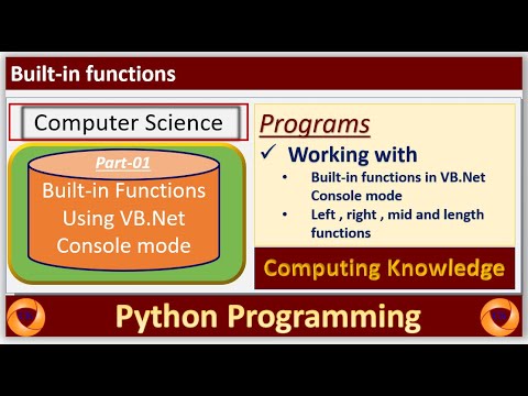 How to use mid, left & right functions in VB.Net Console || Length function in VB.Net Console mode
