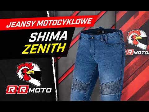 SHIMA ZENITH - jeansy motocyklowe z regulowanymi protektorami kolan GFLEXX i bioder AirForce