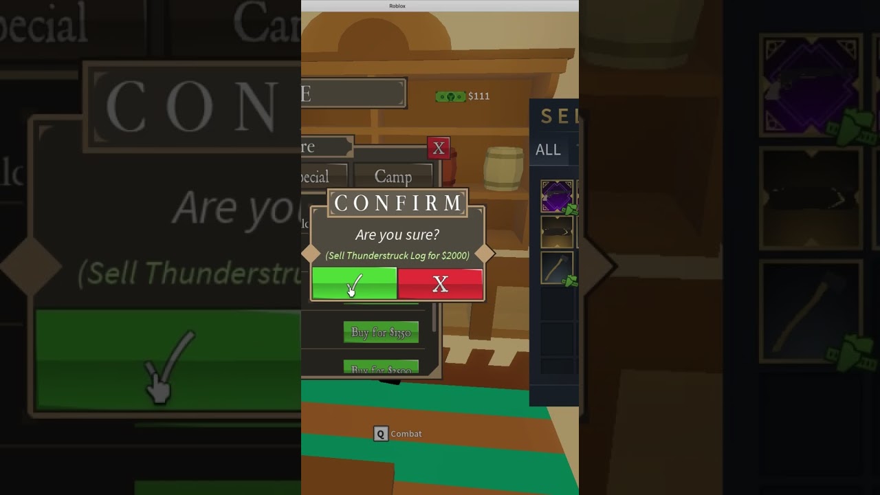 Roblox Wild West (selling thunder log) #roblox #wildwest