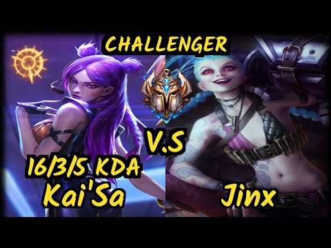 S04 Upset (KAI'SA) vs JINX - 16/3/5 KDA BOTTOM ADC CHALLENGER GAMEPLAY - EUW