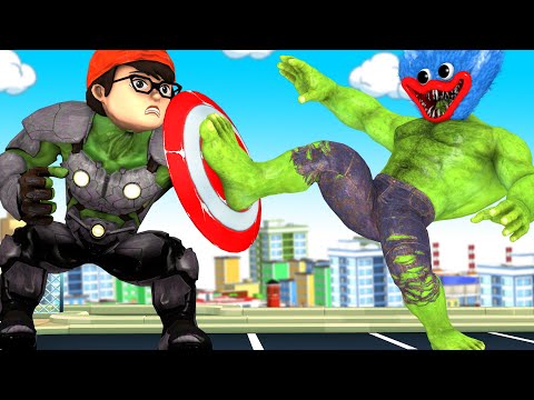 Poor Nick Transform Hero NickHulk rescue Papa Nick vs Zombie - Scary Teacher 3D Happy ending Story