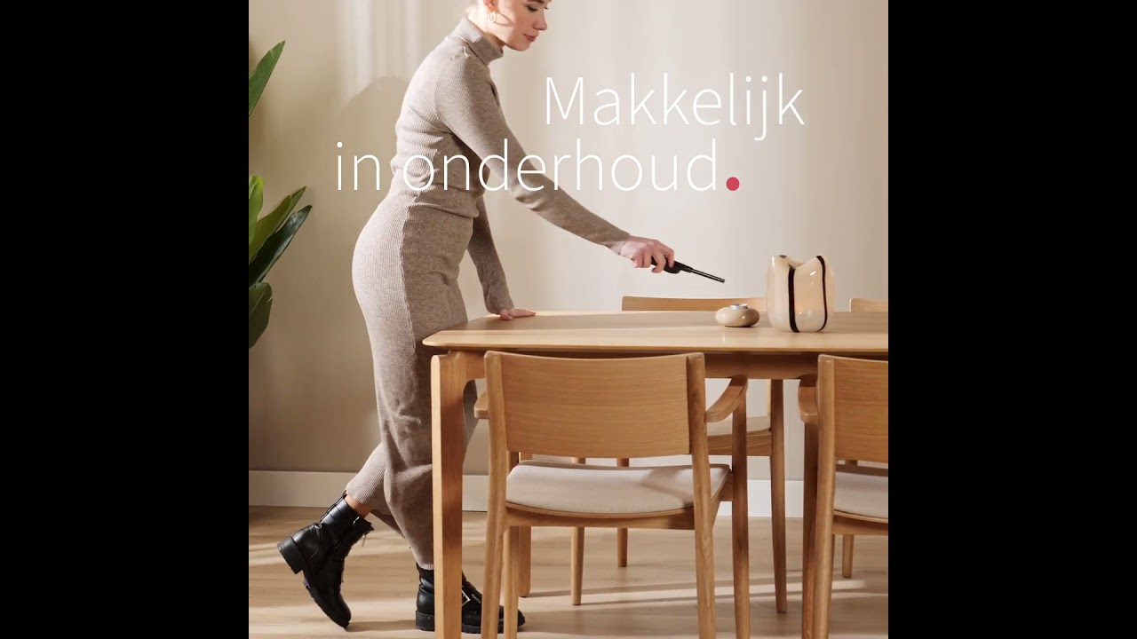 Scandinavische eettafel Cala walnoot 180 x 90 cm