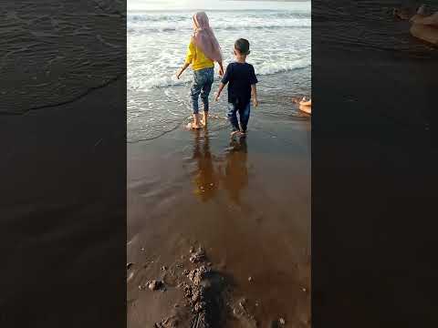 Jibril sama teteh di pantai pangandaran