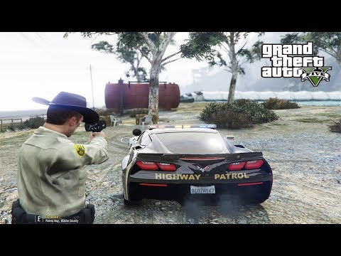 GTA 5 LSPDFR 0.4 MOD #100 (Real Life Mod) - SUPERCAR CHEVROLET CORVETTE HIGHWAY PATROL!!!