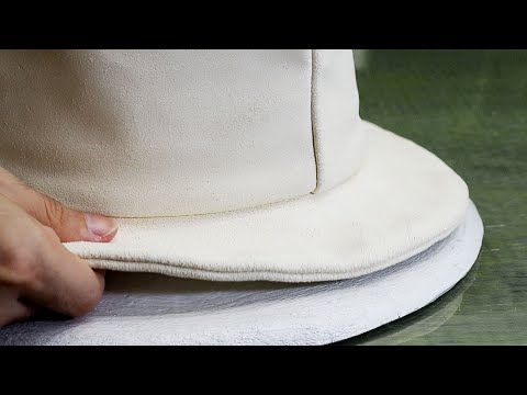 Leather hat model 102: black color production