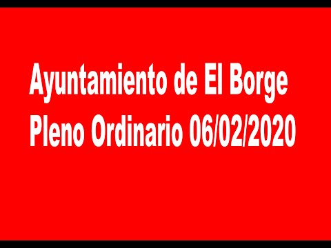 Pleno Ordinario 06/02/2020