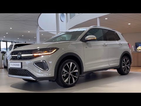 Volkswagen NEW T-Cross R-Line 2025 Ascot Grey 18 Inch Misano Walk Around & Detail inside