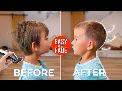 Easy Boys Haircut Fade Buzz Tutorial | Step by Step - Family, Kingdom Kids Zone - The Moore The Merrier Vlogs