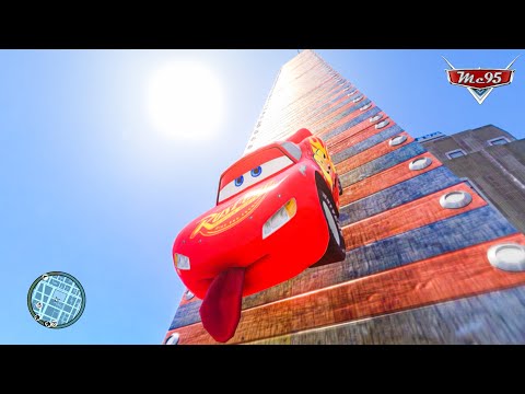 Epic Lightning McQueen Mega Ramp Jumps Crash Compilation Ep.2 - GTA 4