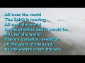 All Over The World The Spirit Is Moving With Lyrics For Congregations