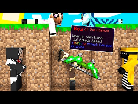 SPEEDRUN CON L'ARCO PIÙ FORTE DI MINECRAFT CONTRO 4 CACCIATORI!!