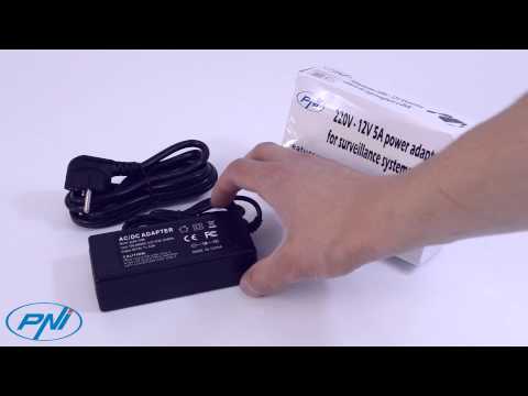 Alimentator 220V - 12V 5A pentru camere de supraveghere si DVR