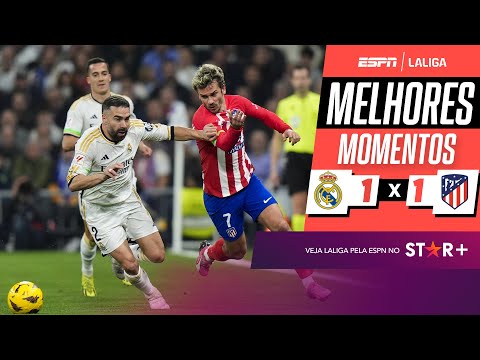Atlético de Madrid marca NO FINALZINHO e busca 1 a 1 com Real Madrid no Bernabéu | Melhores Momentos