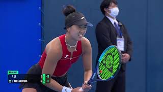 10/27(火)シングルス本戦1回戦 ショーコート 第一試合   アン・リー (USA)vsエカテリーナ・アレクサンドロワ
