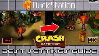 Make Crash Bandicoot look INCREDIBLE with Duckstation #duckstation #ps1 #emulator