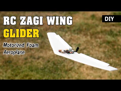 How to make a simple RC Foam Wing Glider | DIY Motorized Plane