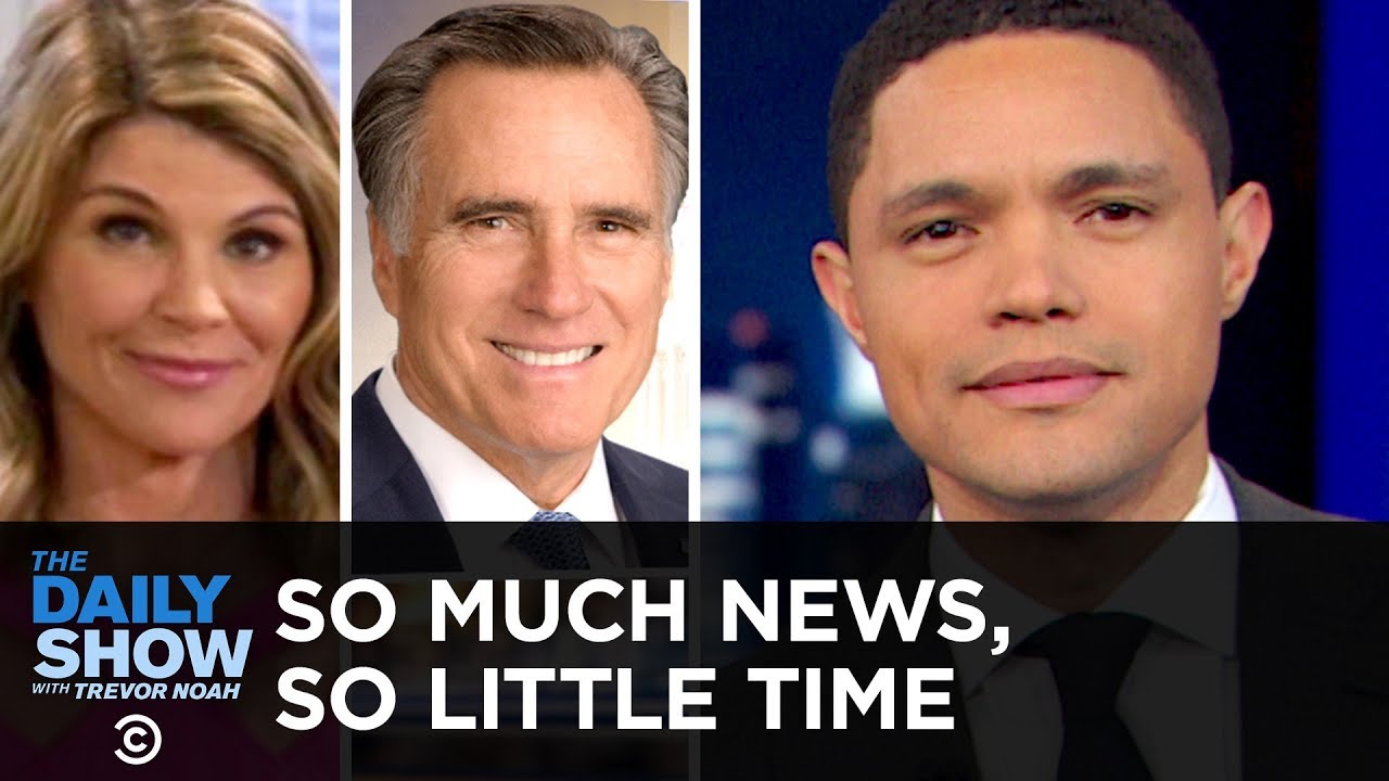 So Much News, So Little Time: Celeb Bribegate, Buzzkill Pelosi & Robotic Romney | The Daily Show - YouTube