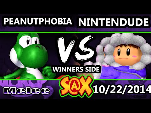 S@X - Peanutphobia (Yoshi) Vs. Nintendude (Ice Climbers) SSBM Winners Quarters - Melee