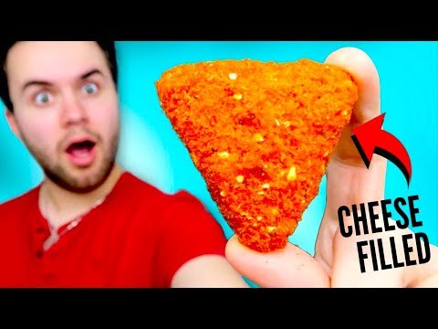 TASTING CHEESE STUFFED DORITOS - Cool Ranch & Nacho Cheese REVIEW Video