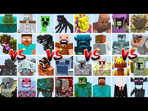 ALL MINECRAFT MOBS TOURNAMENT in Minecraft Mob Battle