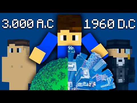 então eu criei A HISTORIA DA HUMANIDADE no MINECRAFT!!