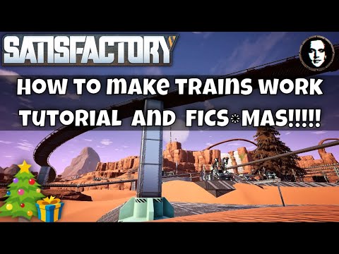Let's Play Satisfactory 2020 - DUNE - How to make trains work in straight lines or loops & XMAS! #25