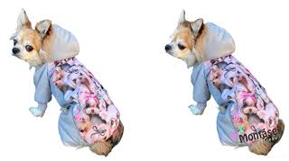 Růžová zimní kombineza pro fenky 25-29cm