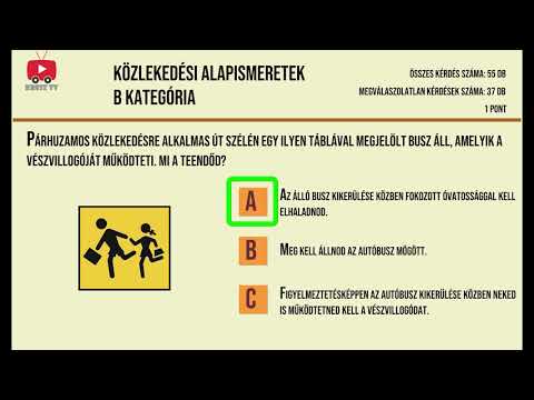 99 KRESZ-tesztkérdés