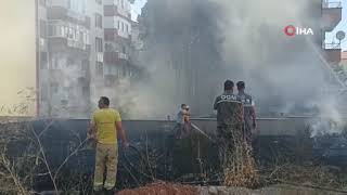 KIRŞEHİR'DE YANGIN!FACİANIN EŞİĞİNDEN DÖNÜLDÜ