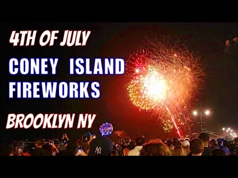4th of July Fireworks in Coney Island, Brooklyn NY 🗽 July 4th Fireworks in New York City 🇺🇸