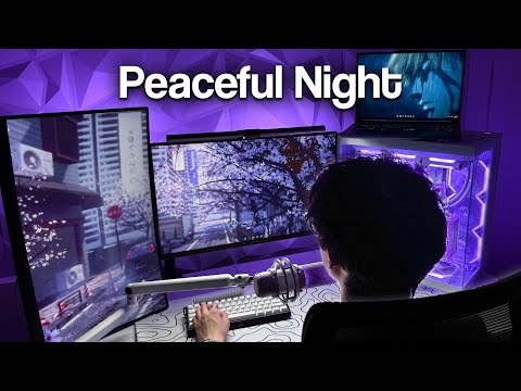 peaceful weekend night | gaming + new laptop…