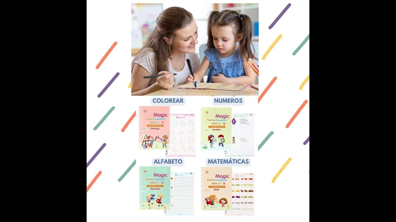 SET CUADERNOS REUTILIZABLES PARA CALIGRAFÍA