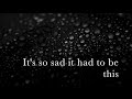 The Weeknd- Tears in the Rain LYRICS