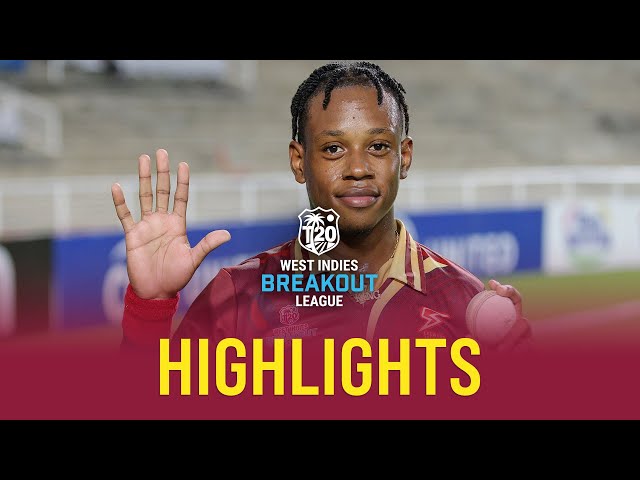 Nathan Edward 5-Fer! | Highlights | Barbados Pelicans v Leeward Islands Thunder | WI Breakout League