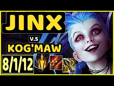 JINX vs KOG'MAW - 8/1/12 KDA BOTTOM ADC GAMEPLAY - EUW Ranked GRANDMASTER