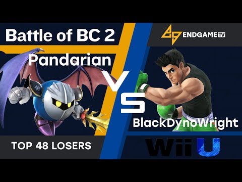 Pandarian (Metaknight) vs RCS|BlackDynoWright (Little Mac) | Smash 4 Top 48 Losers | BoBC2