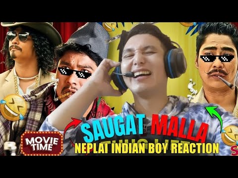 🔥 Saugat Malla Thug Life 😂 | Nepali Movie Savage Moments | Nepali Indian Boy Reaction #reactions 