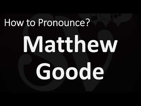 How to Pronounce Matthew Goode? (CORRECTLY)