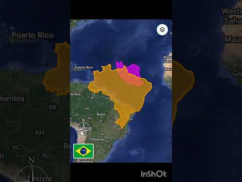 size comparison Iran vs Brazil/#map #geography #world  #viralshorts #subscribe to like ❤️