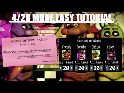 FNAF 1 EASY 4/20 MODE TUTORIAL