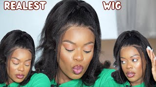 I was SHOCKED👌🏽My Real hair?Best half ponytail hairstyle on a wig🤯 Most natural look ft Hergivenhair