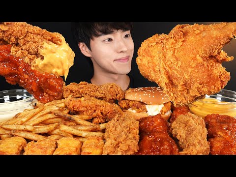 ASMR MUKBANG KFC FRIED CHICKEN & CHICKEN BURGER & JAMAICAN JERK CHICKEN🍗 BEST MUKBANG COMPILATION