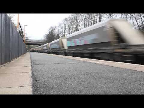 GBRF Class 66791 working 6M05 passing through Telford Central