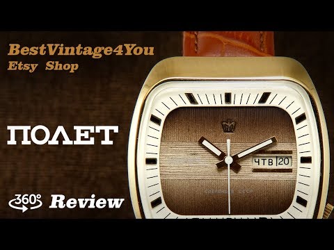 Hands-on video Review of Poljot Rare TV Dial Early Soviet Quartz Watch From 70s