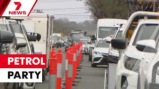 Huge line-up for billionaire's first Adelaide servo opening | 7NEWS