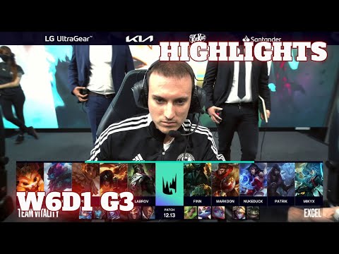 VIT vs XL - Highlights | Week 6 Day 1 S12 LEC Summer 2022 | Vitality vs Excel W6D1