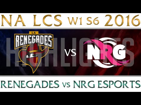 Renegades vs NRG Esports Highlights NA LCS Week 1 Day 2 Spring 2016 S6 REN vs NRG